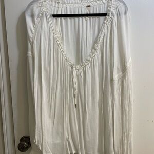 Free People Cream Blouse